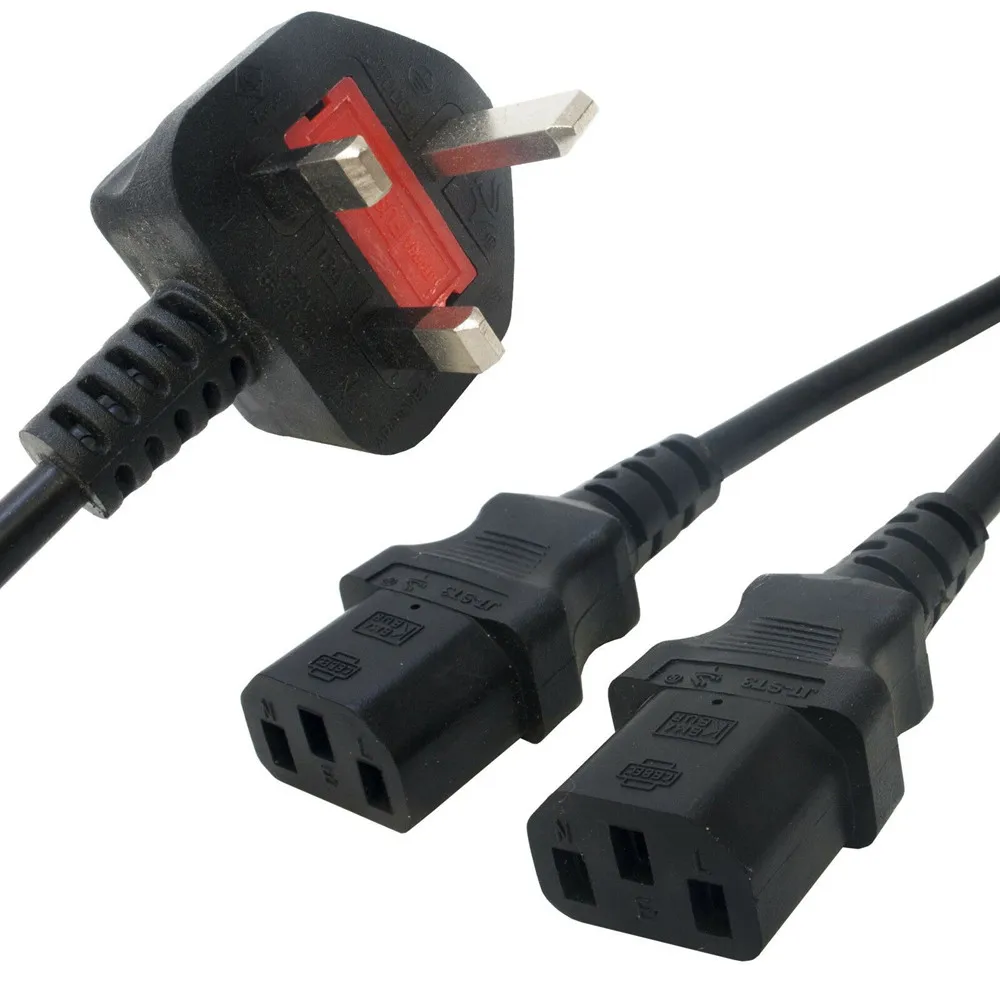 3 зубец Шнур питания переменного тока 220v UK шнур кабель с предохранителем для