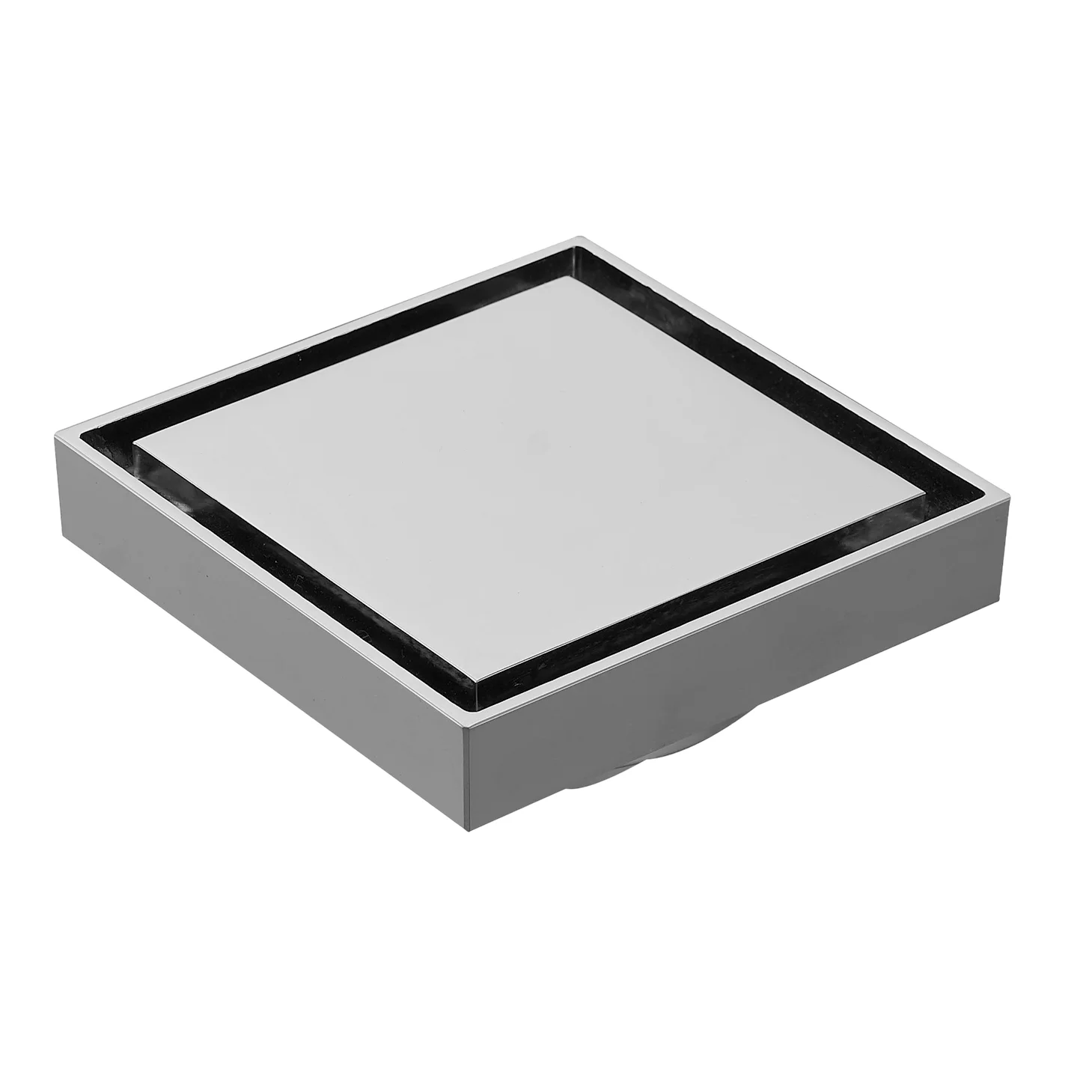 Smart Copper Square in Tile Insert Concealed Floor Brushed Brass Gold Waste Drain