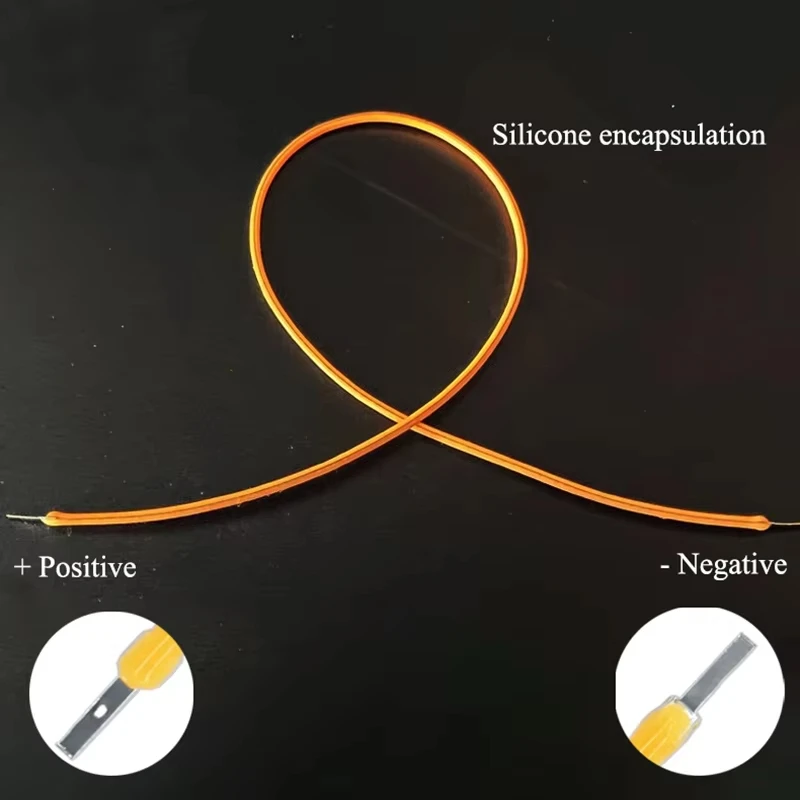 1.6mm Narrow 360 Degree Luminous Cob Strip 3/24V Led Filament Flexible Silicone Lamp Edison Bulb Diode Filament Diy Decoration