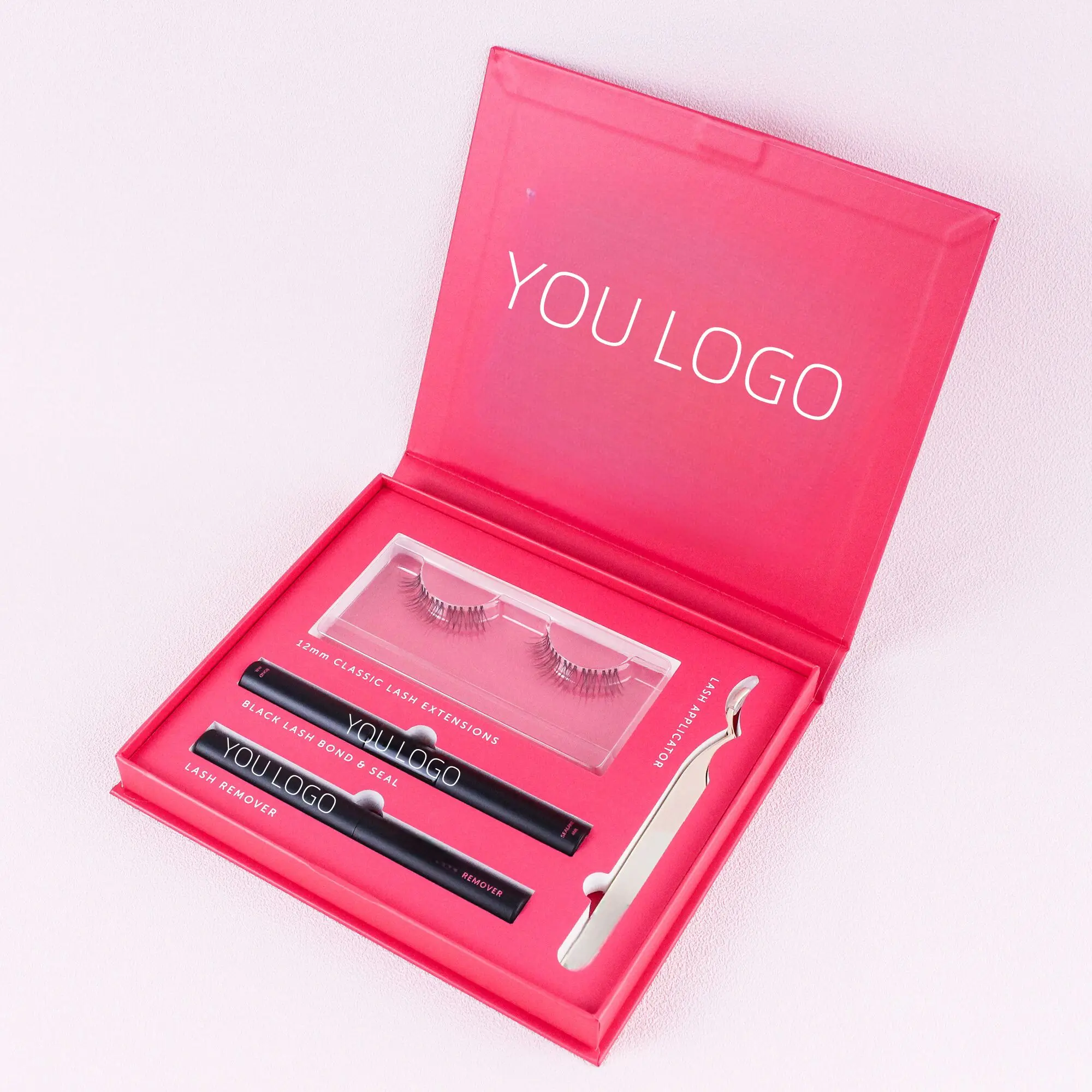 Private label waterproof diy lash extension kit bond and seal lash clusters kit cruelty-free korean vegan silk diy eyelashes