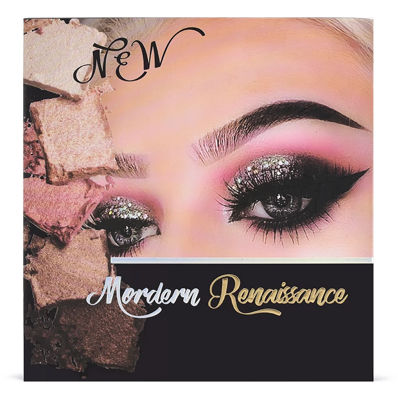 Private Label Set Custom Talc Cruelty Free Heart Shape Square With Mirror Matte Shimmer Glitter 30 Nude Colors Eyeshadow Palette