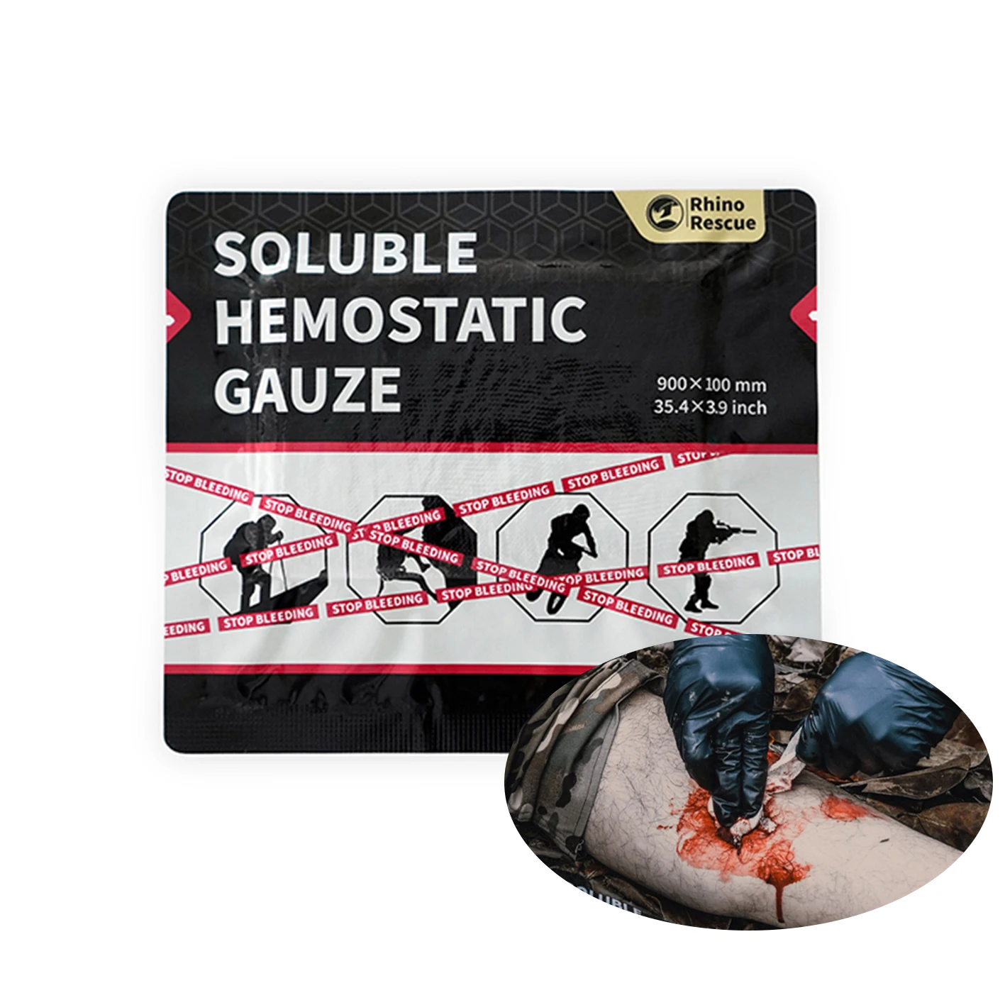 Factory Price Surgical Consumables Hemostatic Gauze Bandage Hemostatic Gauze