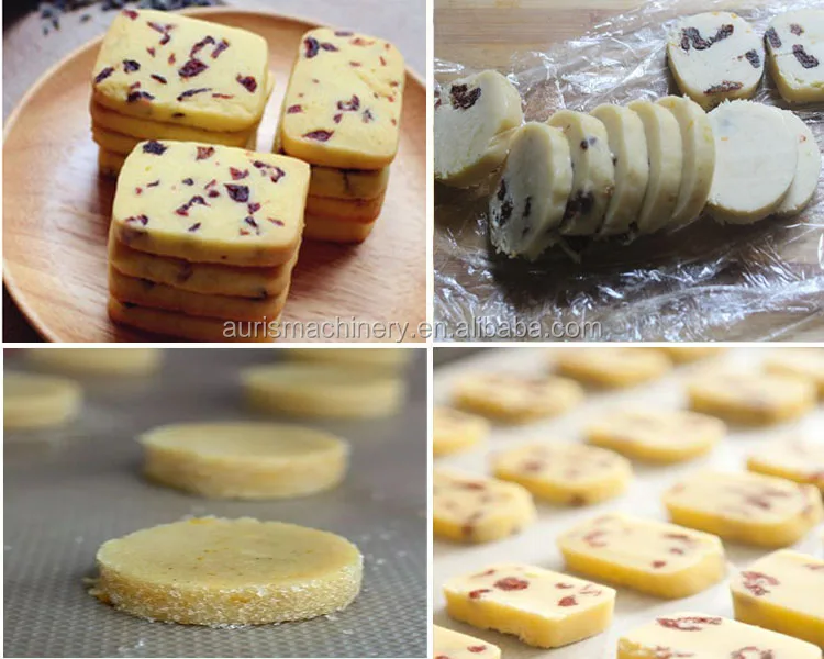 Automatic small dried fruit cookie dough cutting frozen hard cookie dough cutter slicer machine
