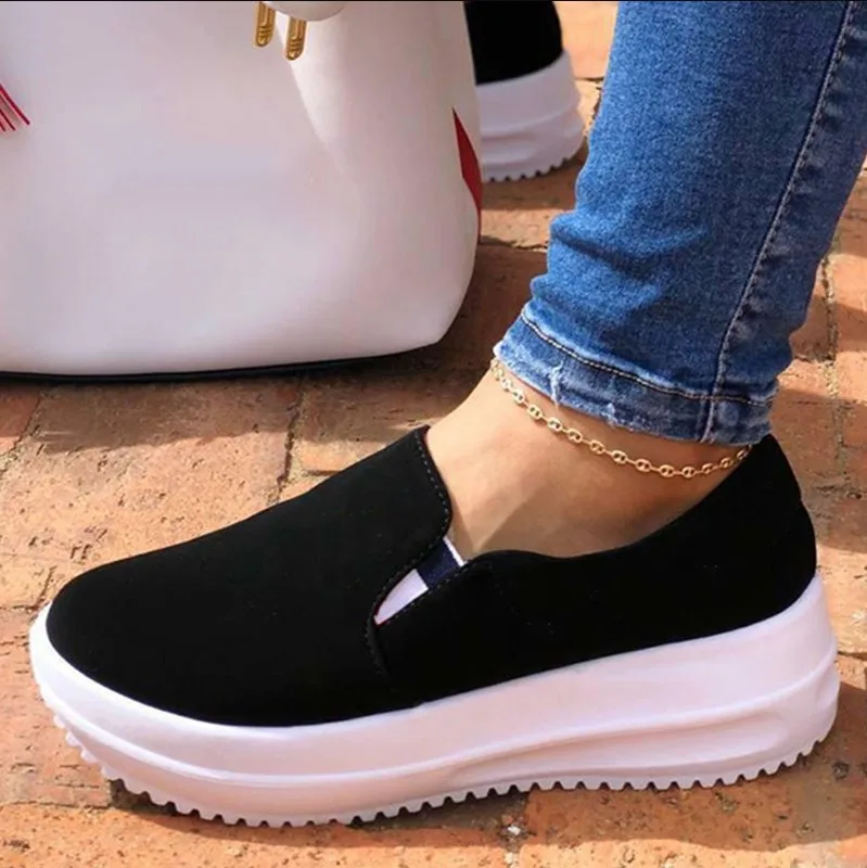 New arrival outdoor Loafers platform rubber outsole chunky shoes ladies sneakers flat casual shoes for women