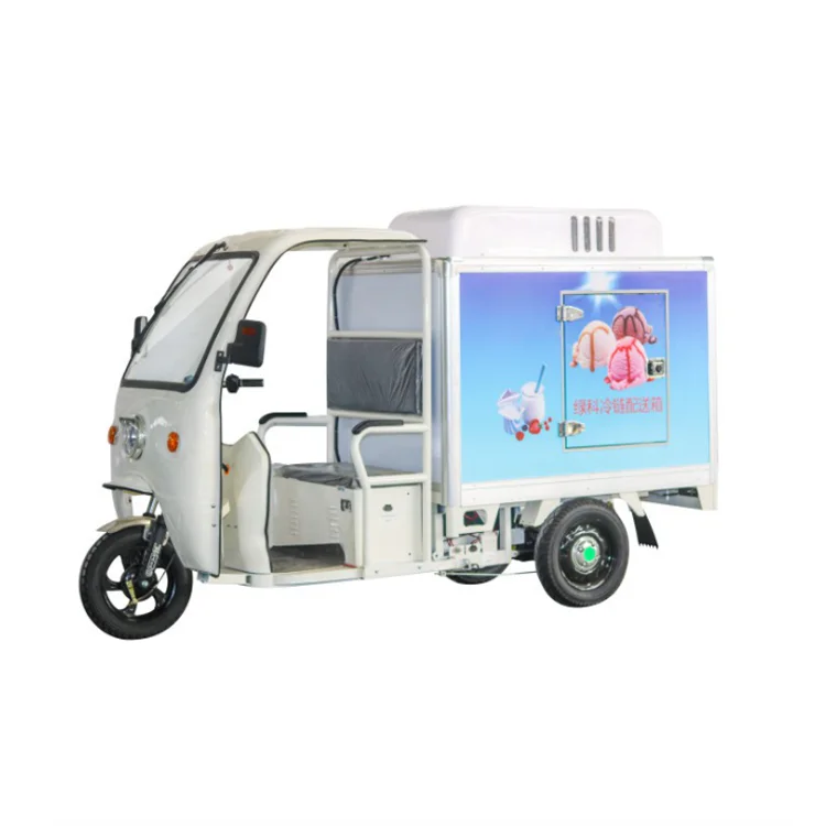 Dc Powered Electric Refrigerating Tricycle Box Cargo Use Tricycle Refrigerated With Refrigerator