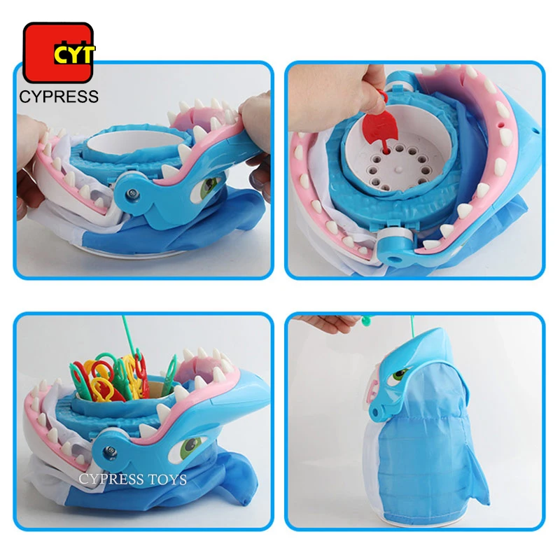 Детские игрушки набор для рыбалки с сигнализацией рулон и Рыба красочных морских существ перед поклевкой акулы игра детей