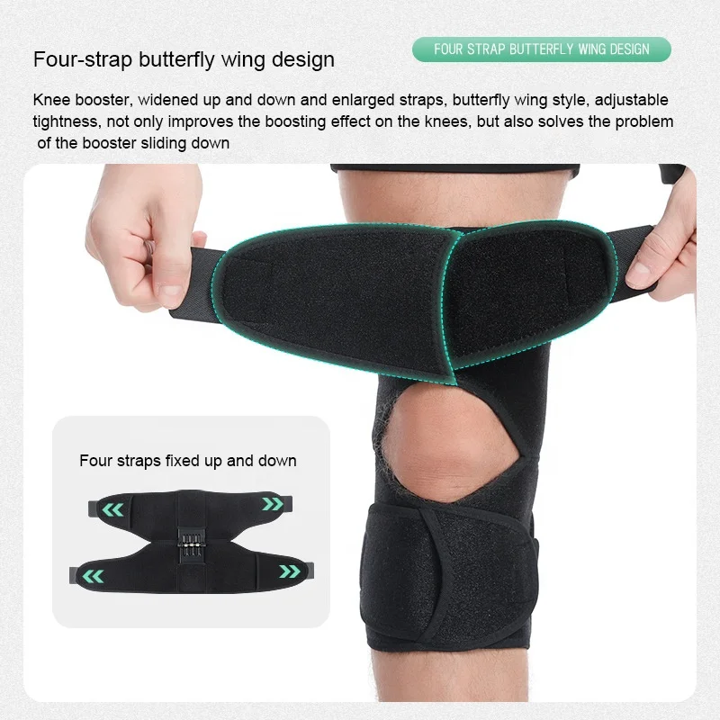 2024 New Style Power Lift Join Support Knee Pad Spring Force Knee Protection Booster for Climbing Sports Training Squat