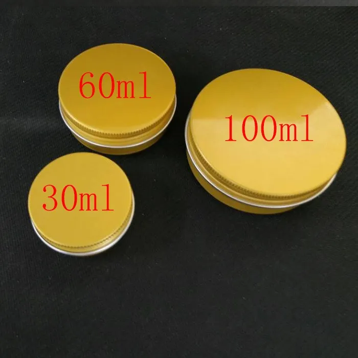 Скраб пустой для тела, воск для бороды, бальзам для губ, крем-контейнер 10 г, 15 г, 20 г, 30 г, 50 г, 60 г, 80 г, 100 г, 150 г, золотой, черный, белый, алюминиевая банка