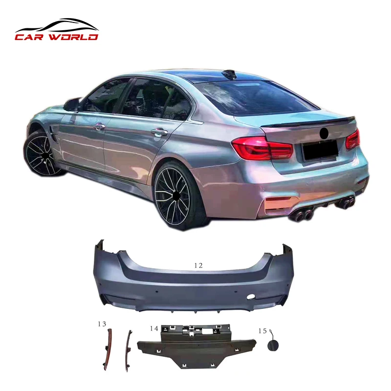  Лучшая продажа автомобильный комплект кузова для BMW 3 серии F30 F35 2012-2017 усовершенствованный M3 стиль ПП передний задний бампер боковые