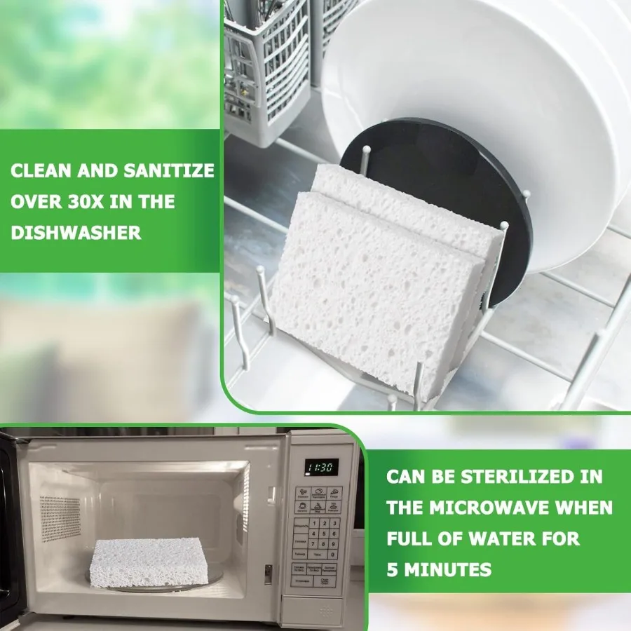 Сжатая целлюлозная губка для чистки кухни