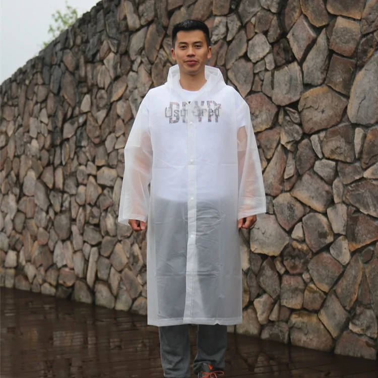 button front plastic raincoat many color choice in stock
