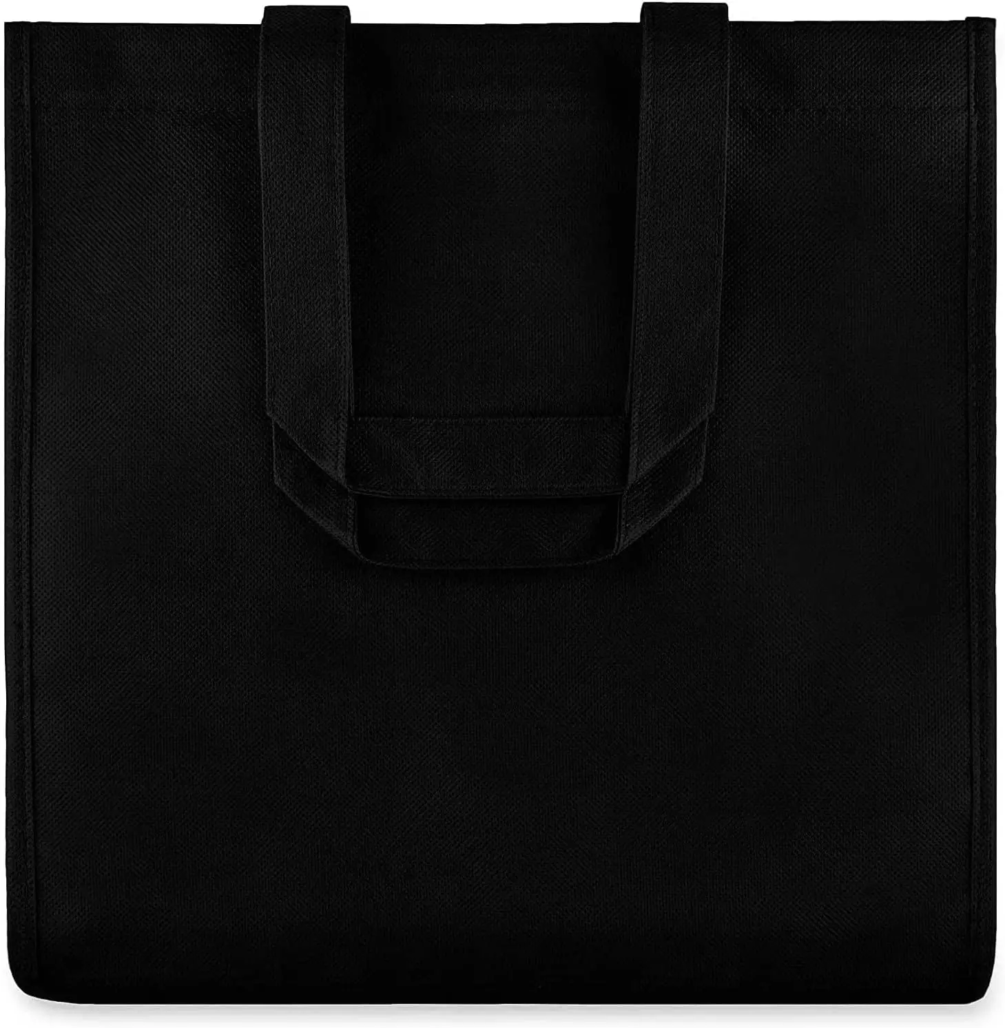 Wholesale High Quality Non Woven Shopping Grocery Bag Reusable 6 Bottles Black Gift Bag Bottle Wine Non-Woven Bag With Dividers