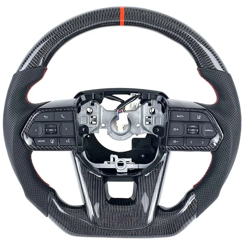 Углеродное Рулевое колесо для Toyota Land Cruiser Hilux Sr5 Fortuner Vigo Revo70 200 300 серии LC70/76/79 LC200 LC300
