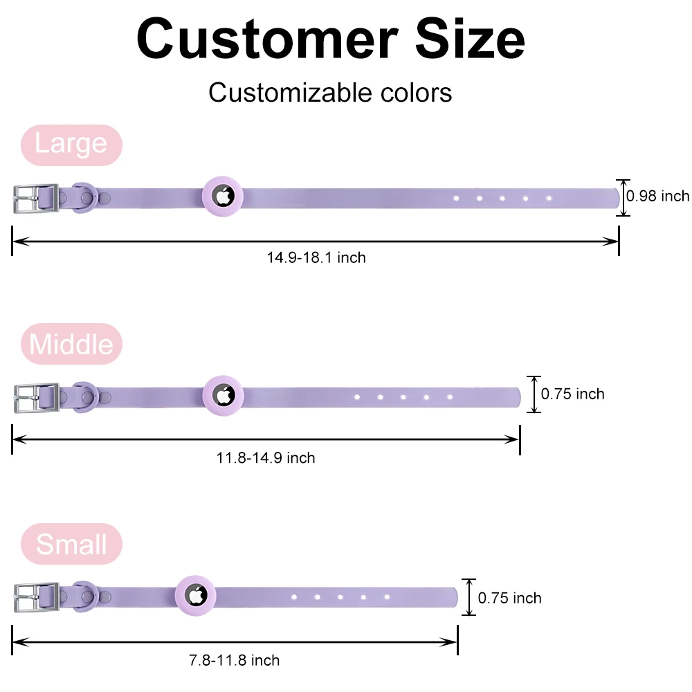 Hot Selling Classic Name Tag Personalize Airtag Collar Adjustable Comfortable Soft GPS Tracking Pet Dog Collar