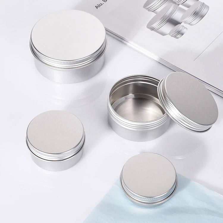 Custom Private Label Luxury Empty Aluminum Cosmetic Face Cream Jars Packaging