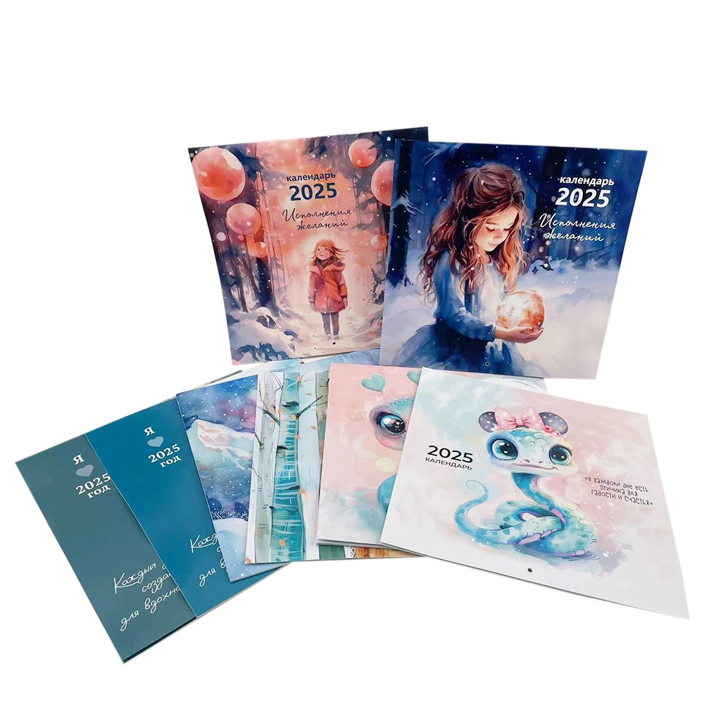 Custom Logo Wire-O Binding 365 Day Inspirational Perpetual Desk Table Calendar