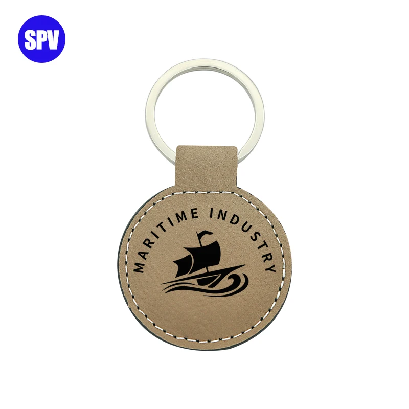 Factory Price Laserable Leatherette Leather Blanks Keychain for Laser Engraving