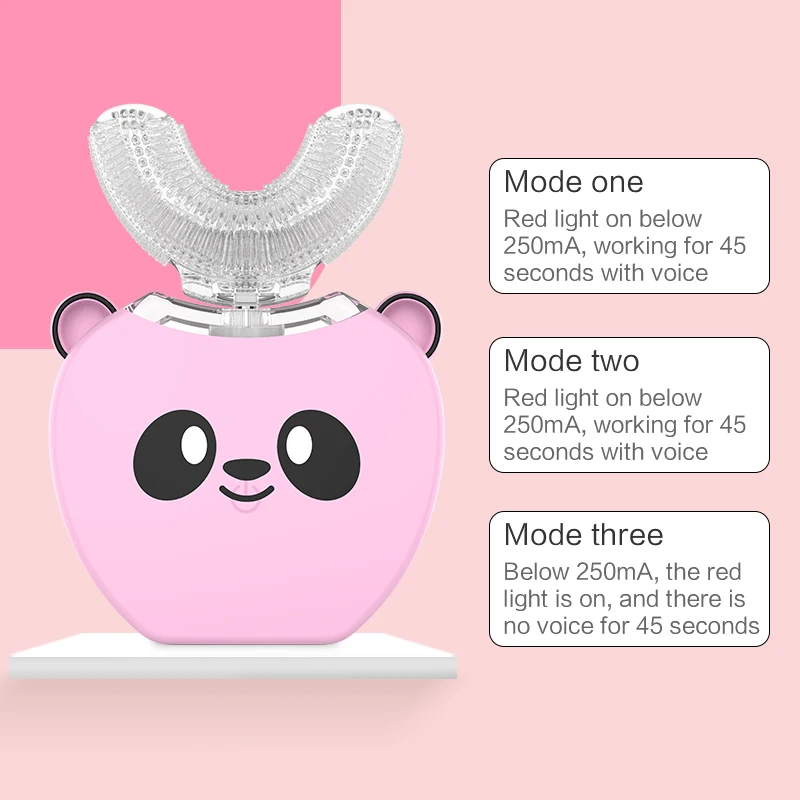 Professional foundry whiten vibration 360 degree smart u shape kid toothbrush