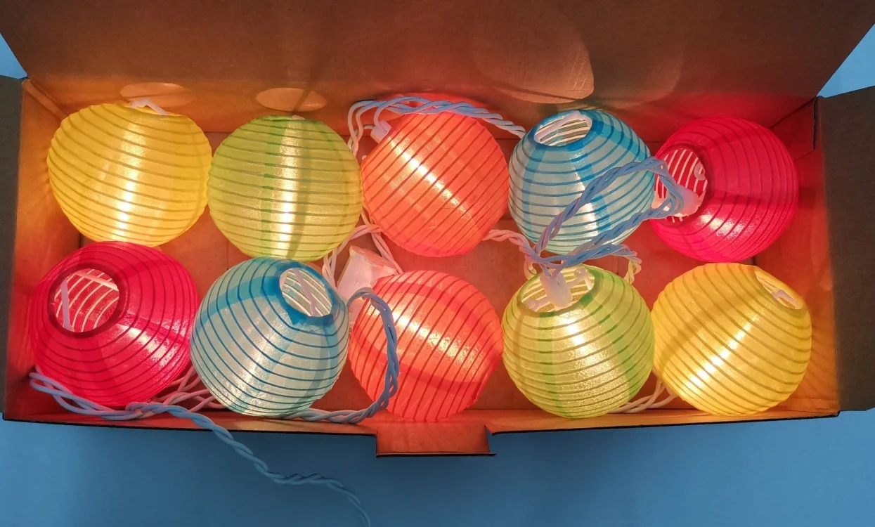 HQ 10Lt Lantern Summer Garden String Light Festival Decoration Christmas Outdoor Garden String Light
