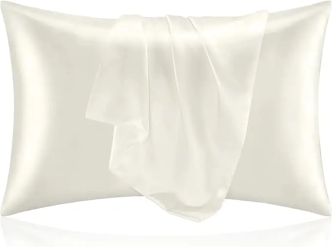 Wholesale Custom Logo Solid Color Soft Silky Satin/Viscose Envelope Design Queen King Size Pillowcase Bulk Buy Cheap Price