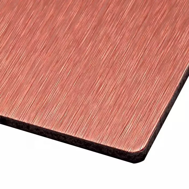 3mm 0.08mm broken Aluminum Facade Panel Metal Brushed Aluco Board Acp Wall Cladding Acm sheet