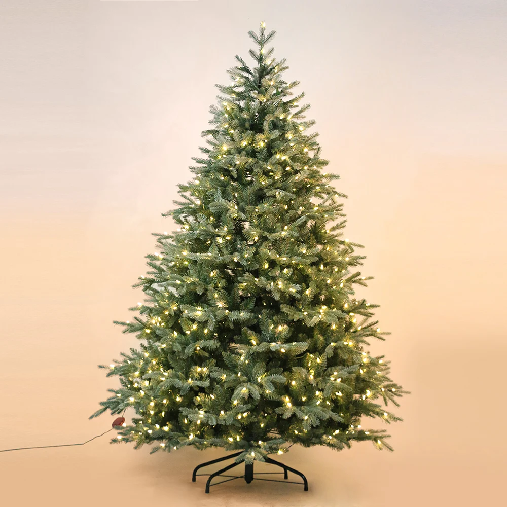 Factory hot sale PE tree PVC mixed pre-lit Christmas Tree Arbol de Navidad  6FT/7FT/8FT  Factory Customization Christmas Trees