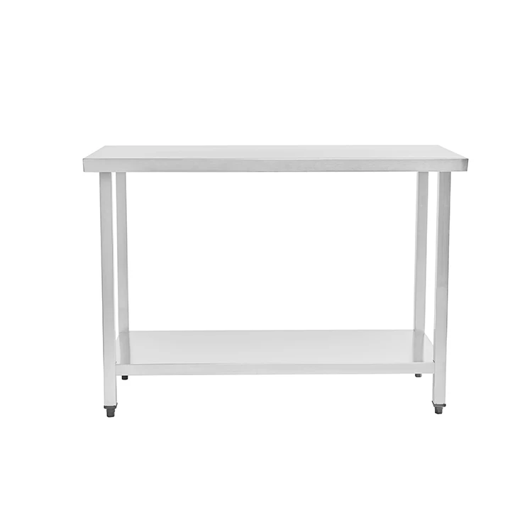 Customized Commercial Stainless steel Restaurant Hotel Square Tube Kitchen Work Table