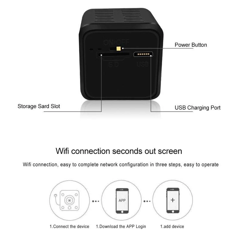 Kadonio WiFi Security Ip Camera Motion Activated P2P Tuya Camera Night Vision Mini Network Camera