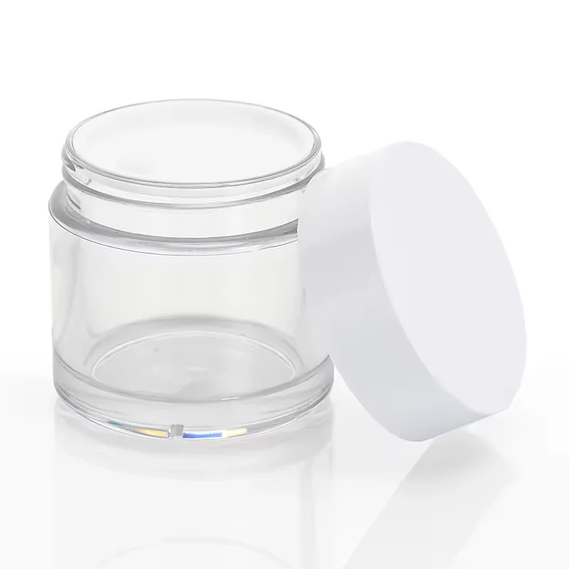 10g 20g 30g Luxury Cosmetic White  PP Plastic Cream Jar for Skin Care Cream