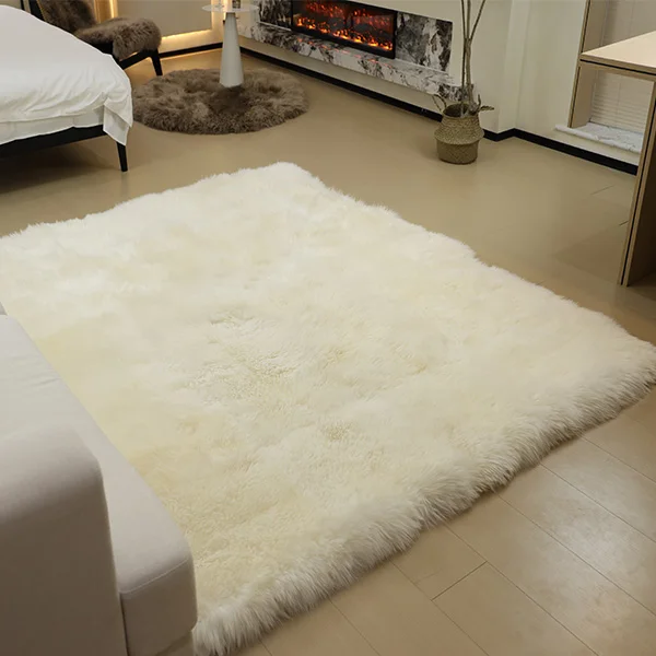 china factory sheepskin rug wool bed fur blanket mattress shaggy rug sheepskin area rug