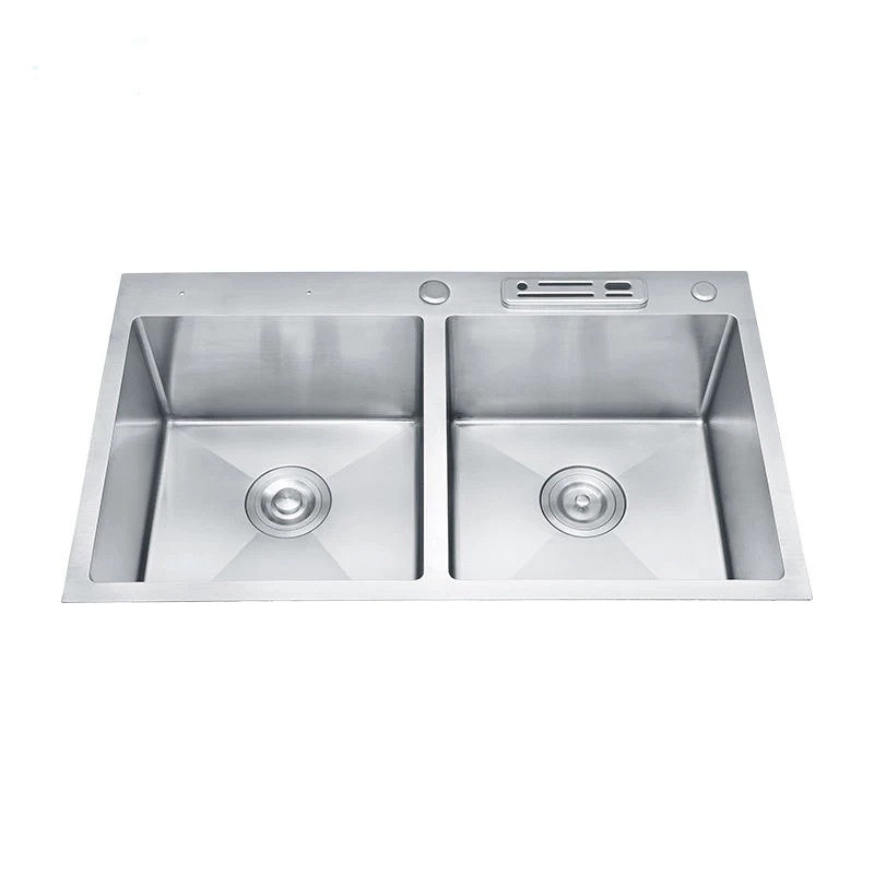 Раковина с двойной чашей из нержавеющей стали в европейском американском стиле прямоугольная 304 кухонная раковина стандартного размера