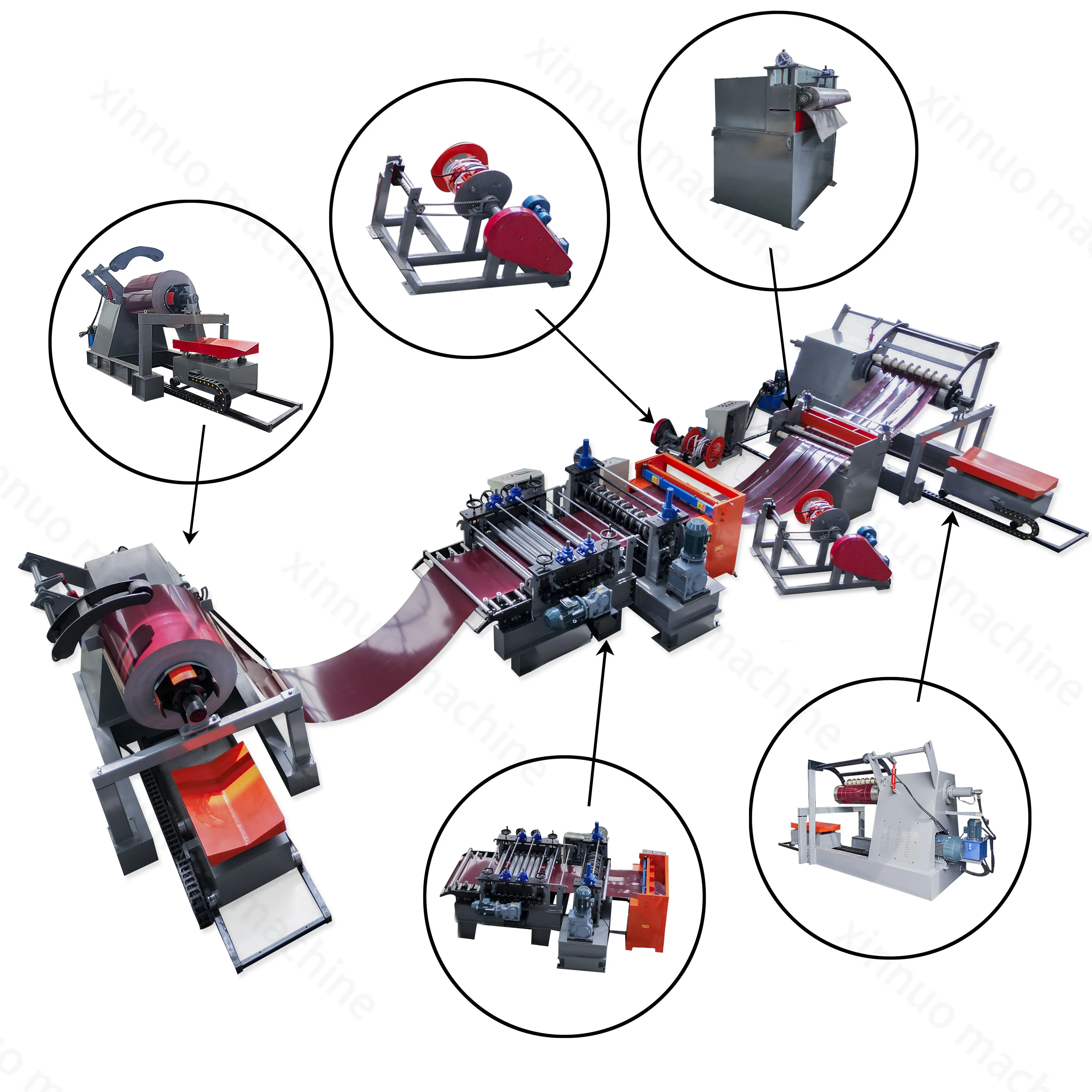XN 28year Production factory Fully automatic 200m/min coil slitting line machine