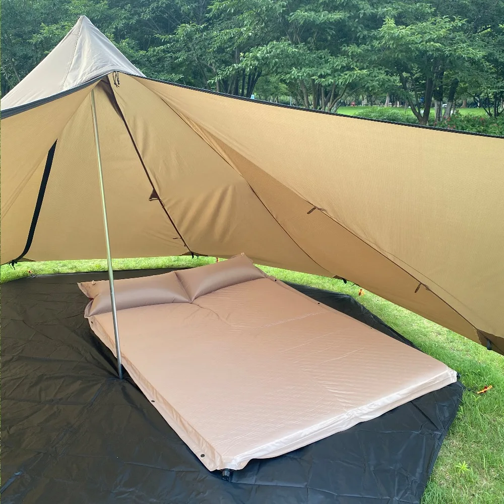 Outdoor 2-person air mattress Ultralight Sleeping mat Air mattress with pillow camping mat