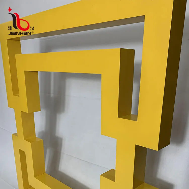 customized yellow exterior aluminum curtain wall panel laser cut wall art aluminium panel