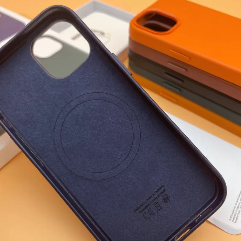 Новинка 2023 Магнитный чехол из искусственной кожи для iphone 14