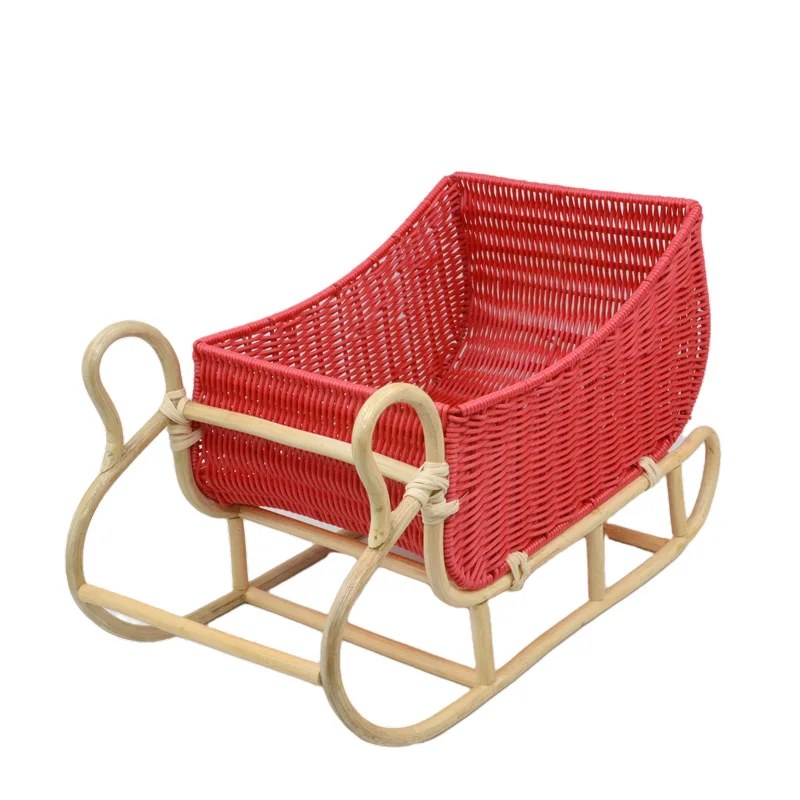 Professional indoor decorative gift handmade bamboo rattan car storage basket