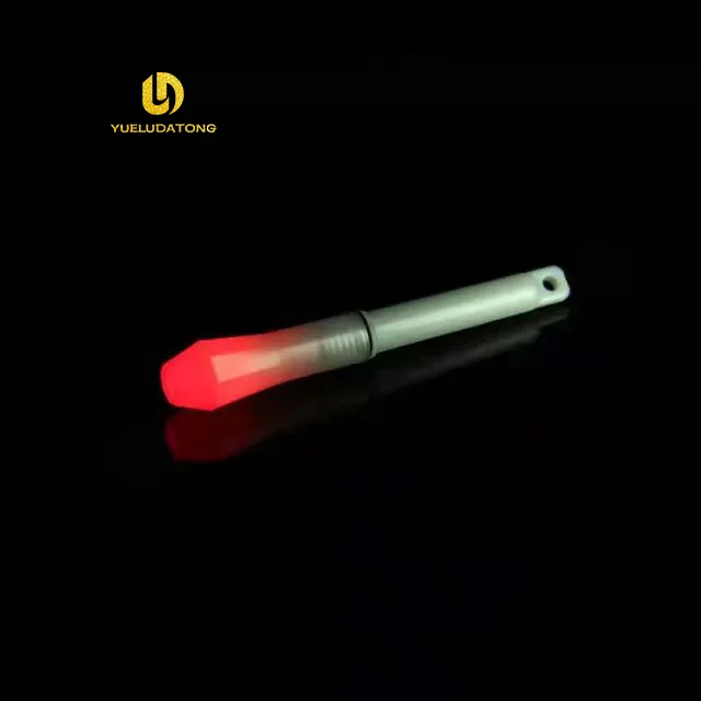 Straight rod type diamond type Long tail night sea fishing float red light LED fishing accessory