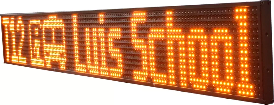 Customized inner city bus digital route number signage LED board destination sign screen display