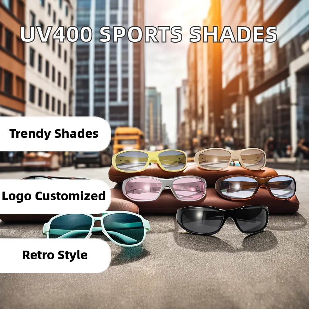 Vintage Sports Sunglasses UV400 Polarized Lens Custom Logo Metal Glass Lens Men Women Fashion Sun Glasses