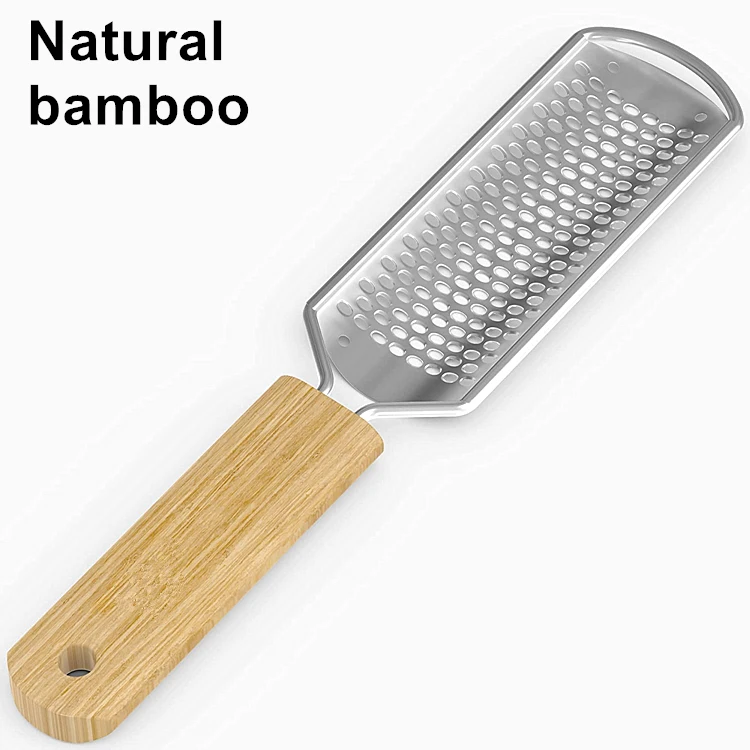 Bamboo and Stainless Steel FOOT FILE Callus Remover Tool for Dead Skin Removal Foot Rasp