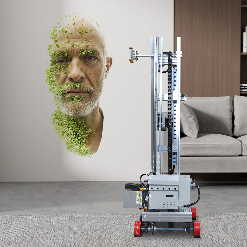 Wall Robot Painting Machine On PVC Sheet  Ceramic Tile Wall Printing Machine Vertical 3D Wall Printer