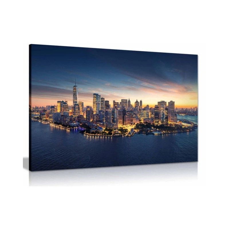 Boston Skyline Canvas Wall Art Picture Print Home Decor with inner frame city landscape painting art poster