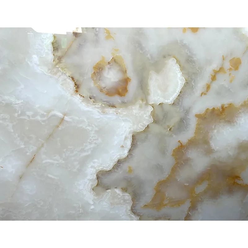 High Quality Polished White Onyx Marble Tiles Backlit Translucent Natural Stone Wall Panel Onyx Marble Slab