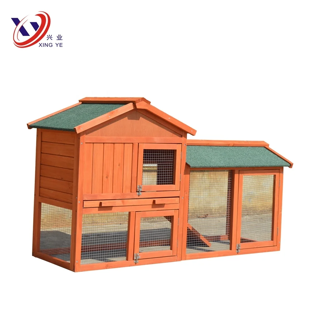Classical  Chinese fir wood rabbit hutch rabbit cage bunny house for sale