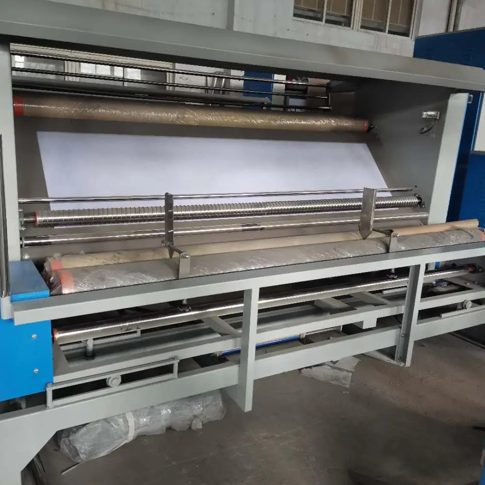 Fabric rolling machine with cutting device & scale /fabric inspection machine for open width and tubular fabric made in China