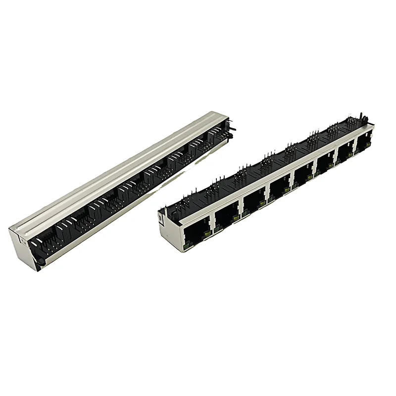 56LED Разъемы Ethernet RJ45, гнездо 1x8, несколько портов с экранированным и светодиодным разъемом для печатной платы, зарегистрированный разъем Cat5e Cat6 Cat6a Cat7