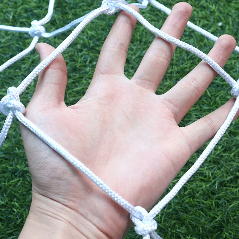 Wholesale high quality Nylon PET PP braided rope sport court  football net nylon mesh football net