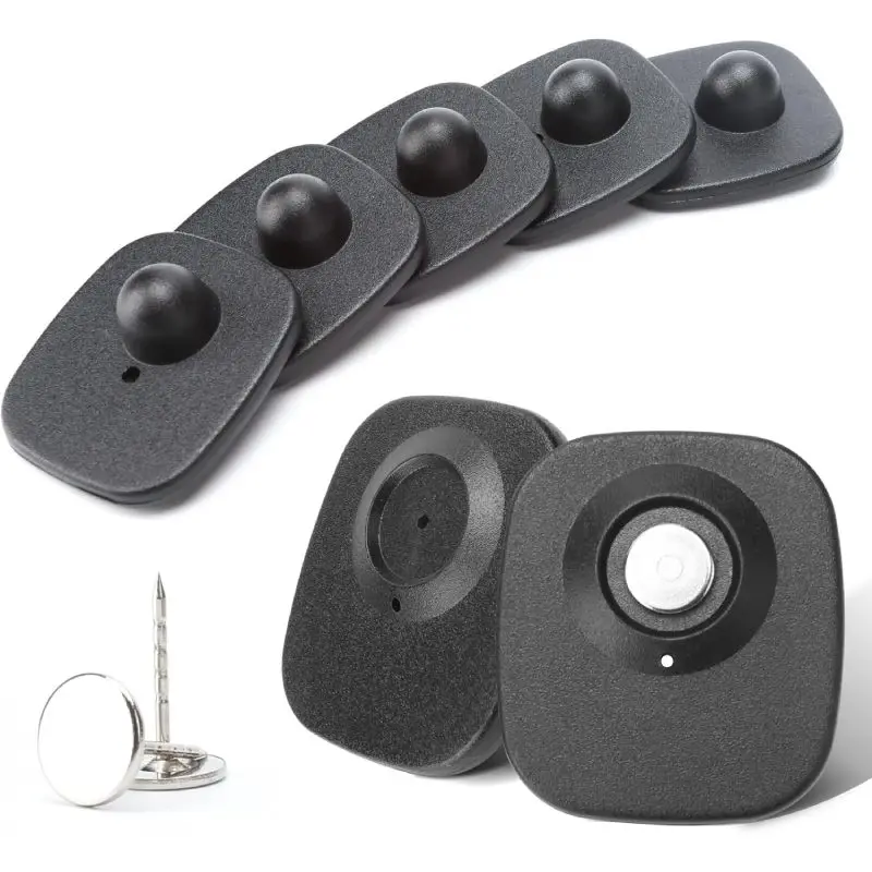 High Quality 8.2MHz RF Anti-Theft Mini Square EAS Tag Retail Security Clothes Hard Tags for Garment Shop Supermarket with Pins
