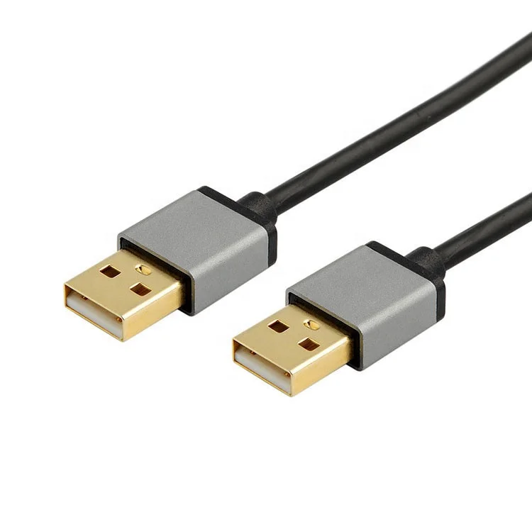 USB 2.0 A Male to A Male Cable Cord with Nickel Plated Connector for Hard Disk Drive Box, DVD Player, Laptop Cool