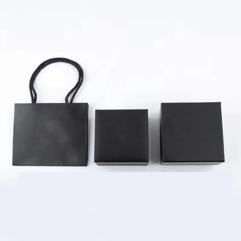 
New black paper custom logo pendant earring ring jewelry package box paper bag factory cheaper price JBS20510 